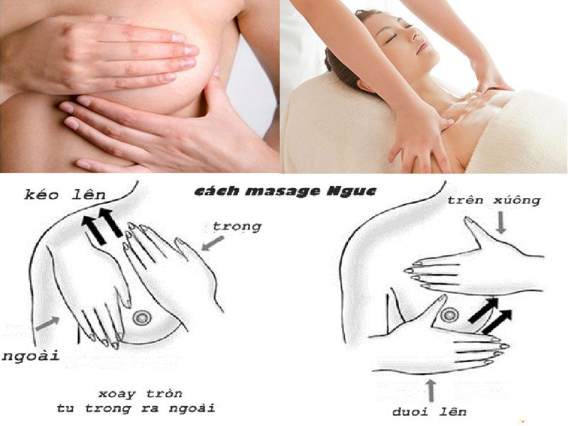 Massage nhẹ nhàng cho vòng 1 được cải thiện